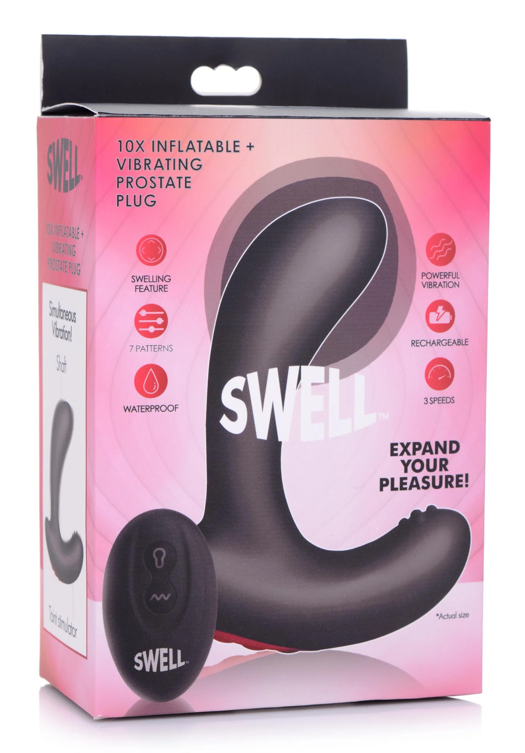 10X Inflatable and Vibrating Silicone Prostate Plug - Image 7