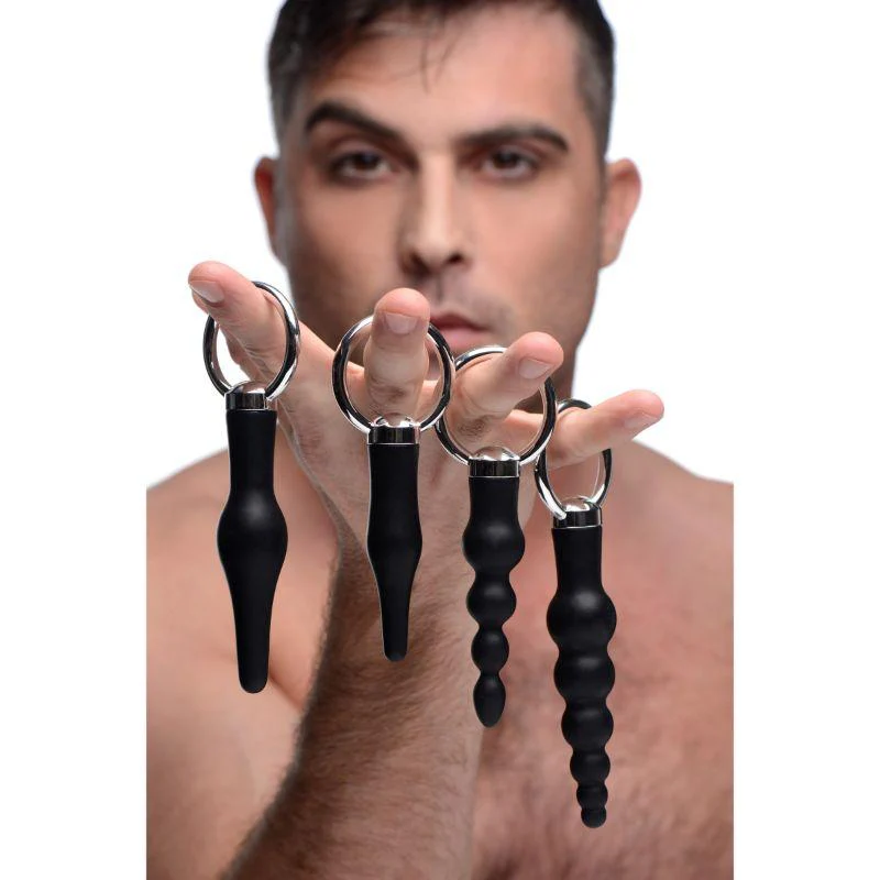 4 Piece Silicone Anal Ringed Rimmer Set - Image 3