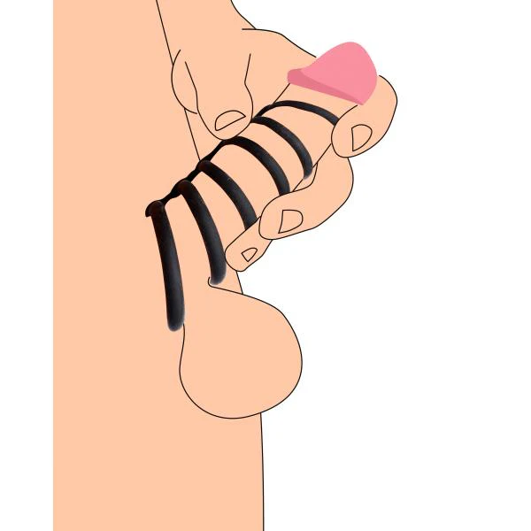 6 Ring Silicone Chastity Device - Image 3