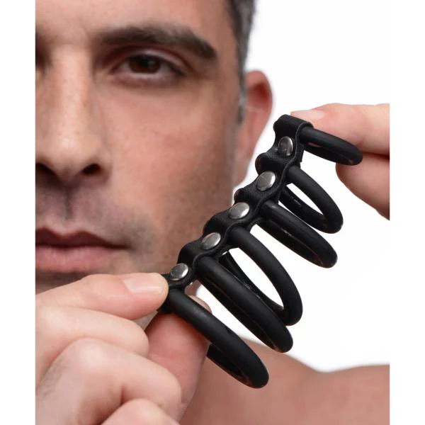 6 Ring Silicone Chastity Device - Image 4