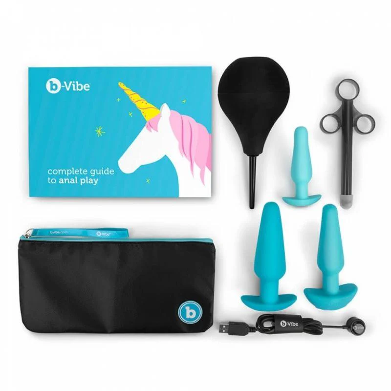 b-Vibe 7-Piece Anal Training & Education Set Teal - Image 4
