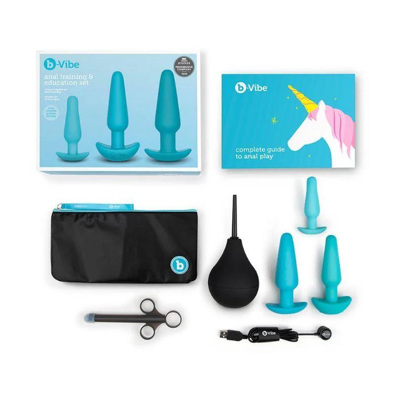 b-Vibe 7-Piece Anal Training & Education Set Teal - Image 5