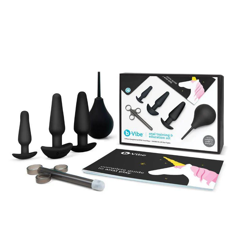 b-Vibe 7-Piece Anal Training & Education Set Black - Image 2