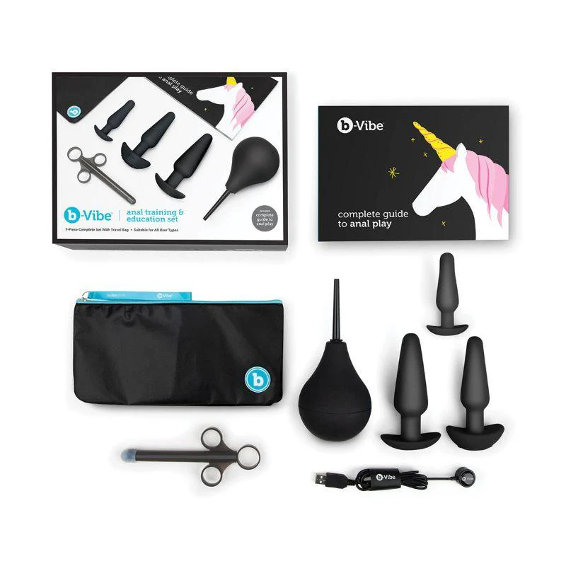 b-Vibe 7-Piece Anal Training & Education Set Black - Image 3