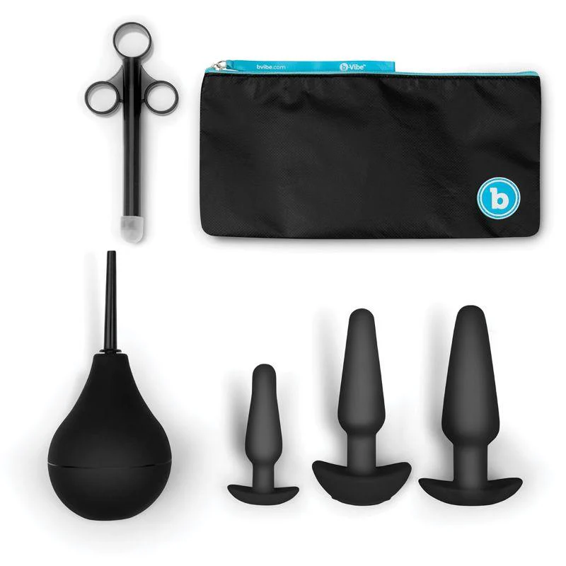 b-Vibe 7-Piece Anal Training & Education Set Black - Image 4