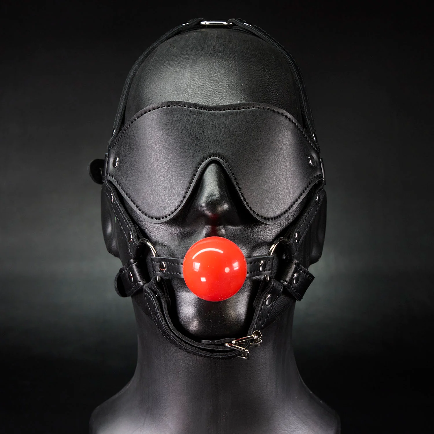 Head Harness Ball Gag and Blindfold by Kink