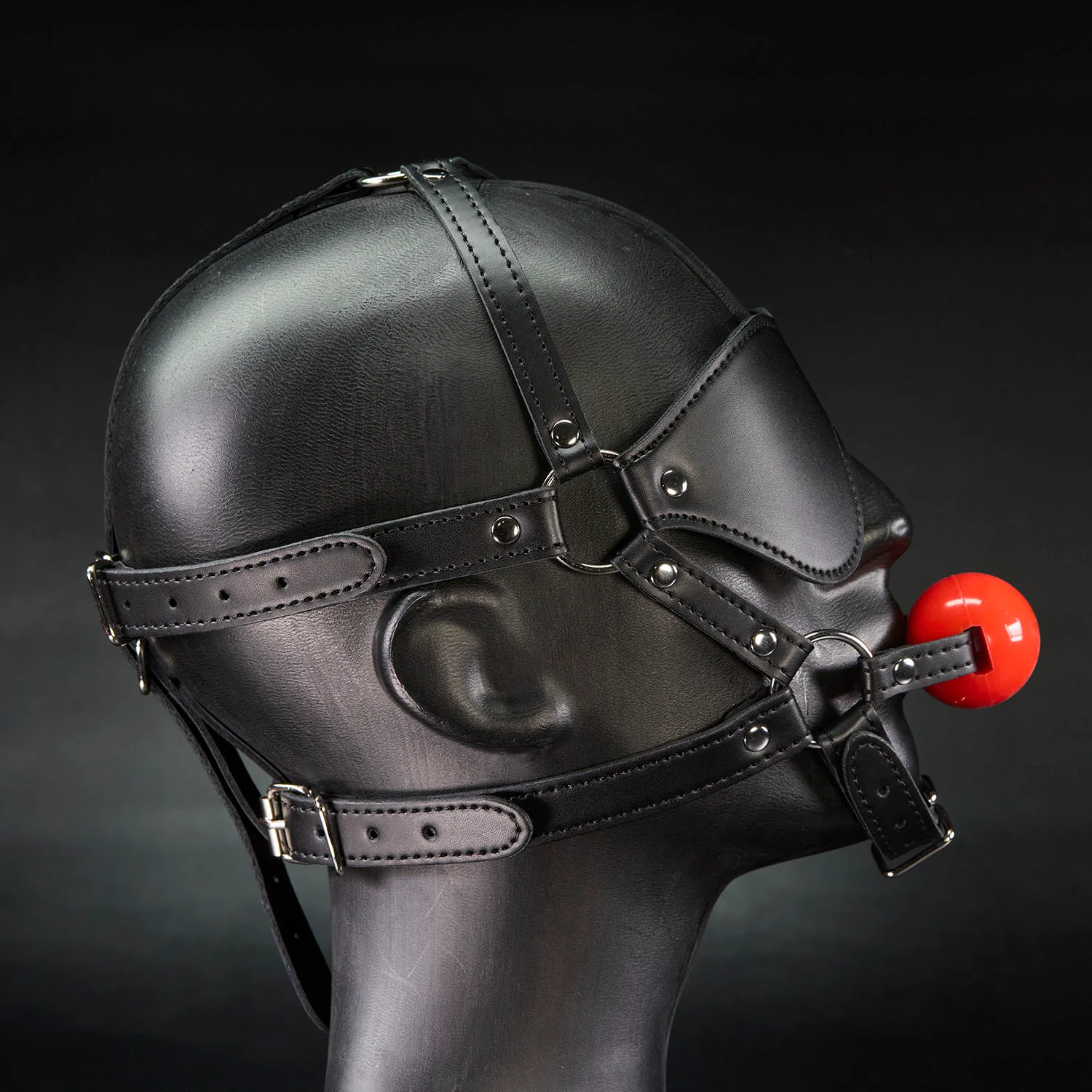 Head Harness Ball Gag and Blindfold by Kink - Image 6