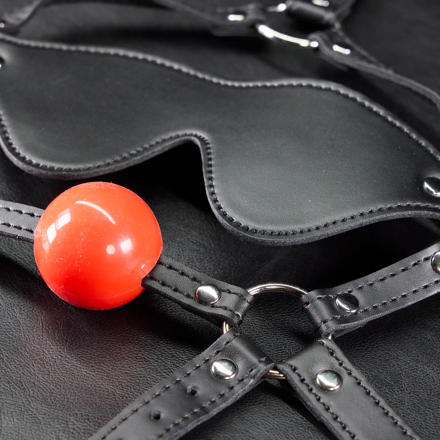 Head Harness Ball Gag and Blindfold by Kink - Image 8