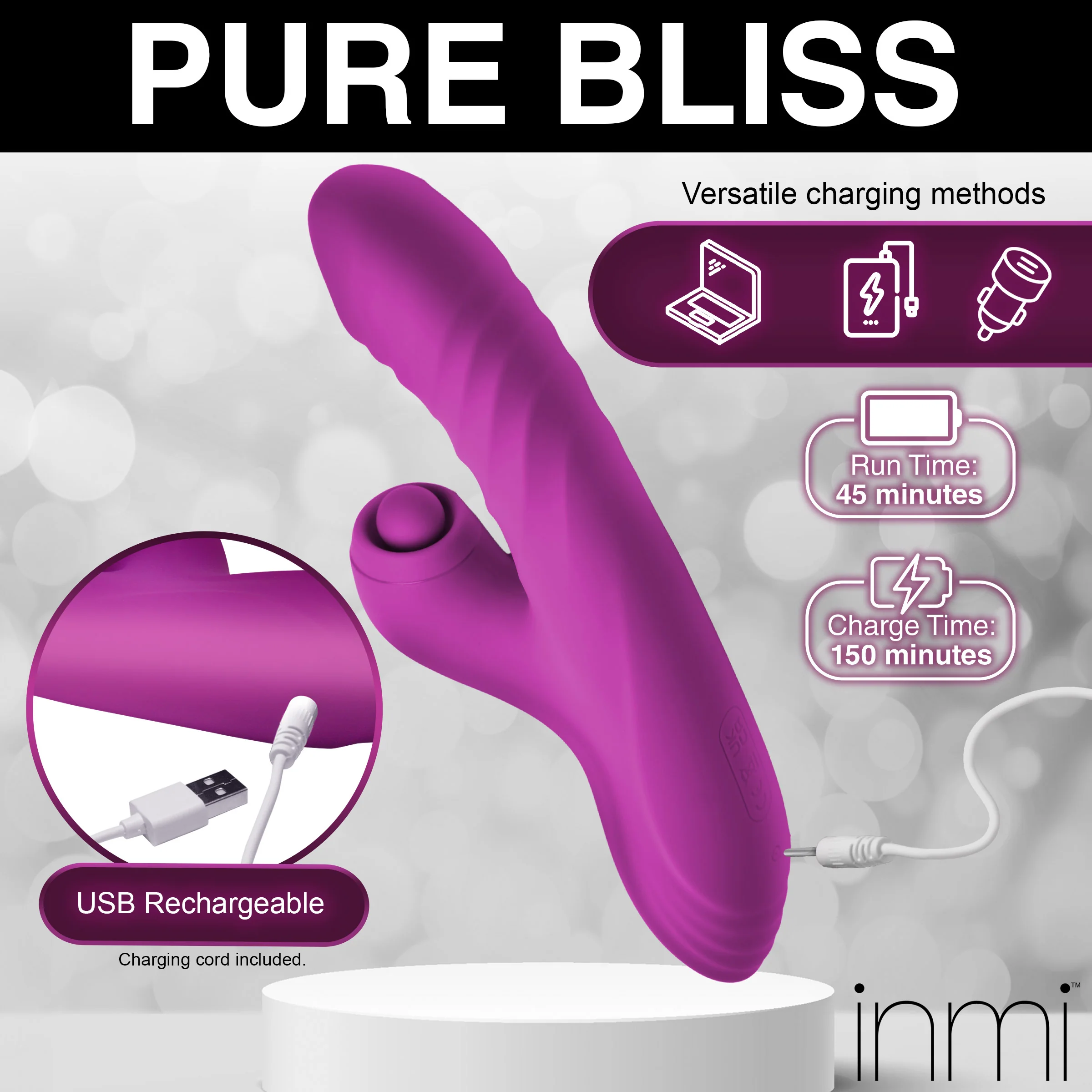 Bumping Bunny Thrusting & Pulsing Silicone Rabbit Vibrator - Image 4