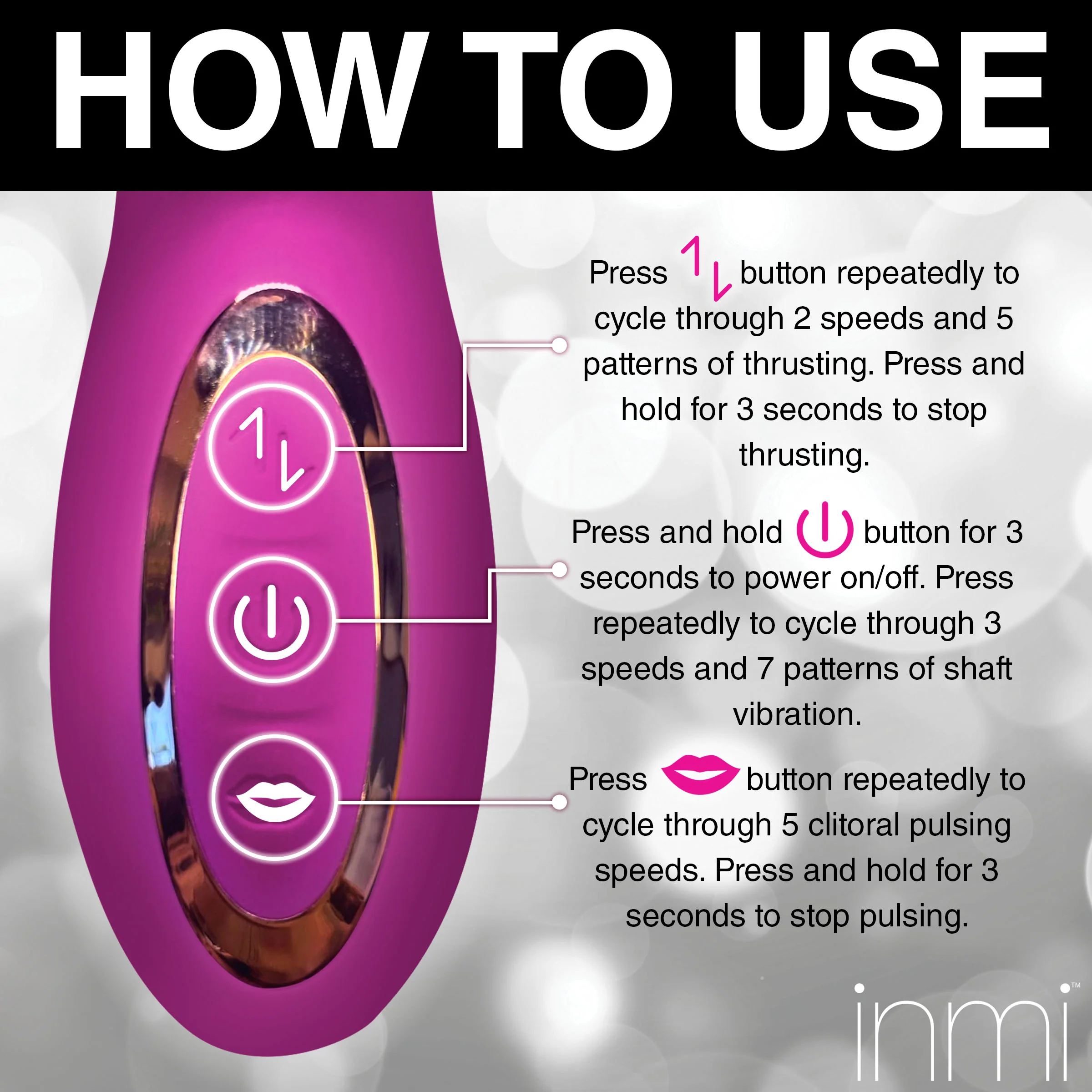 Bumping Bunny Thrusting & Pulsing Silicone Rabbit Vibrator - Image 5