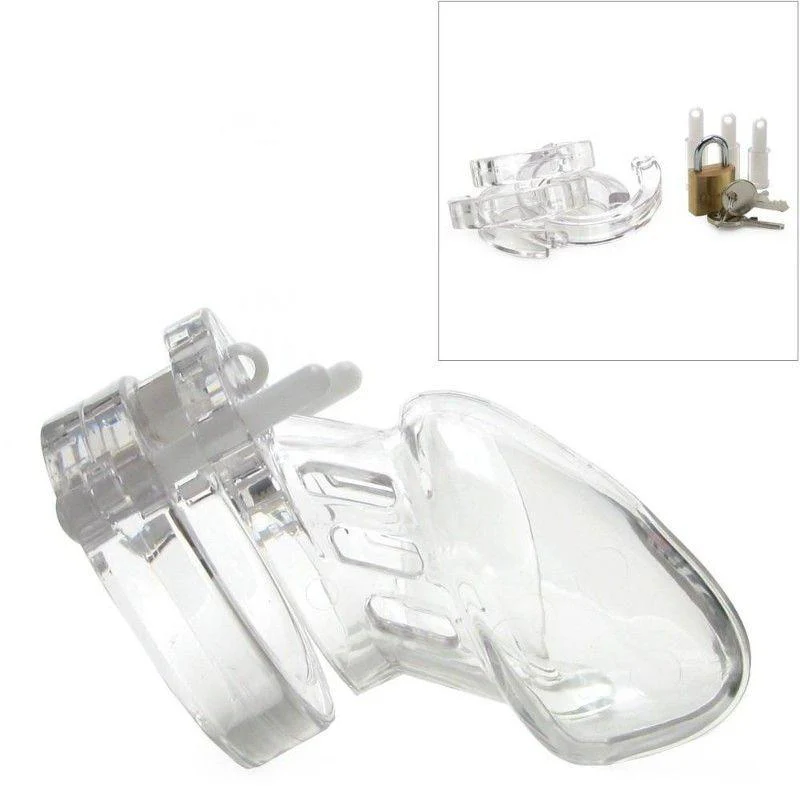 CB-6000S Short Clear Chastity Cage - Image 4