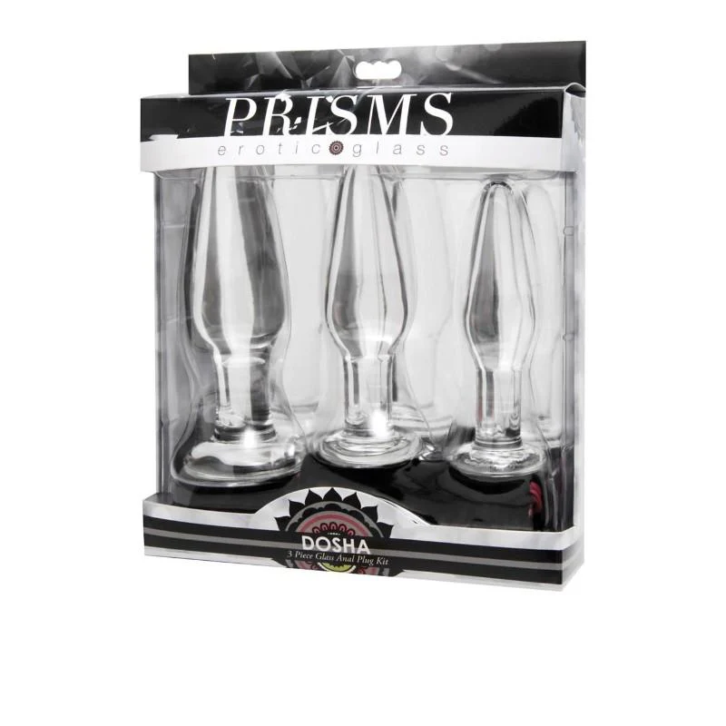 Dosha 3 Piece Glass Anal Plug Kit