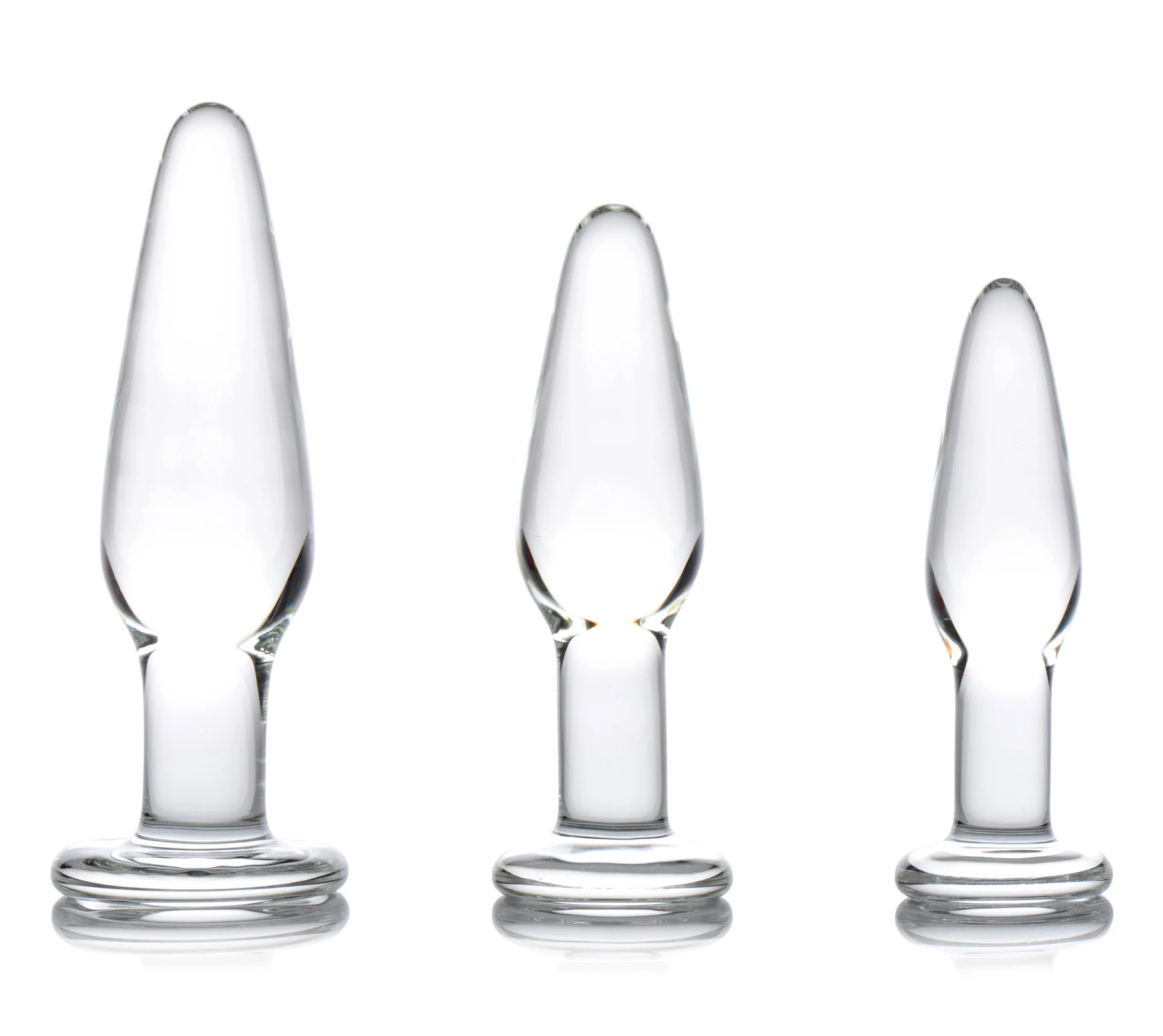 Dosha 3 Piece Glass Anal Plug Kit - Image 2
