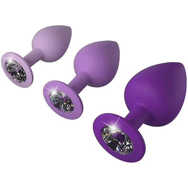 Pipedream Fantasy For Her 3-Piece Silicone Her Little Gems Trainer Plug Set Purple