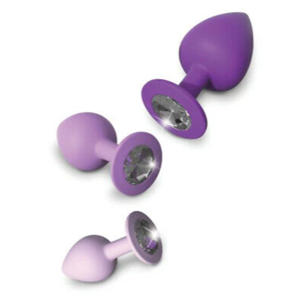 Pipedream Fantasy For Her 3-Piece Silicone Her Little Gems Trainer Plug Set Purple - Image 2