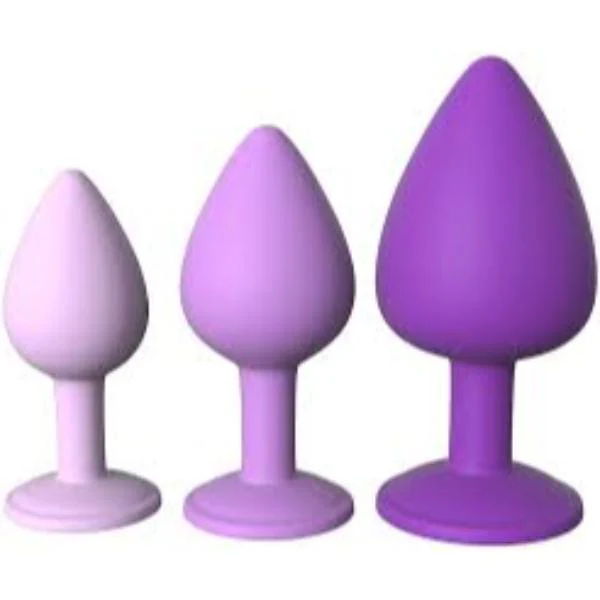 Pipedream Fantasy For Her 3-Piece Silicone Her Little Gems Trainer Plug Set Purple - Image 3