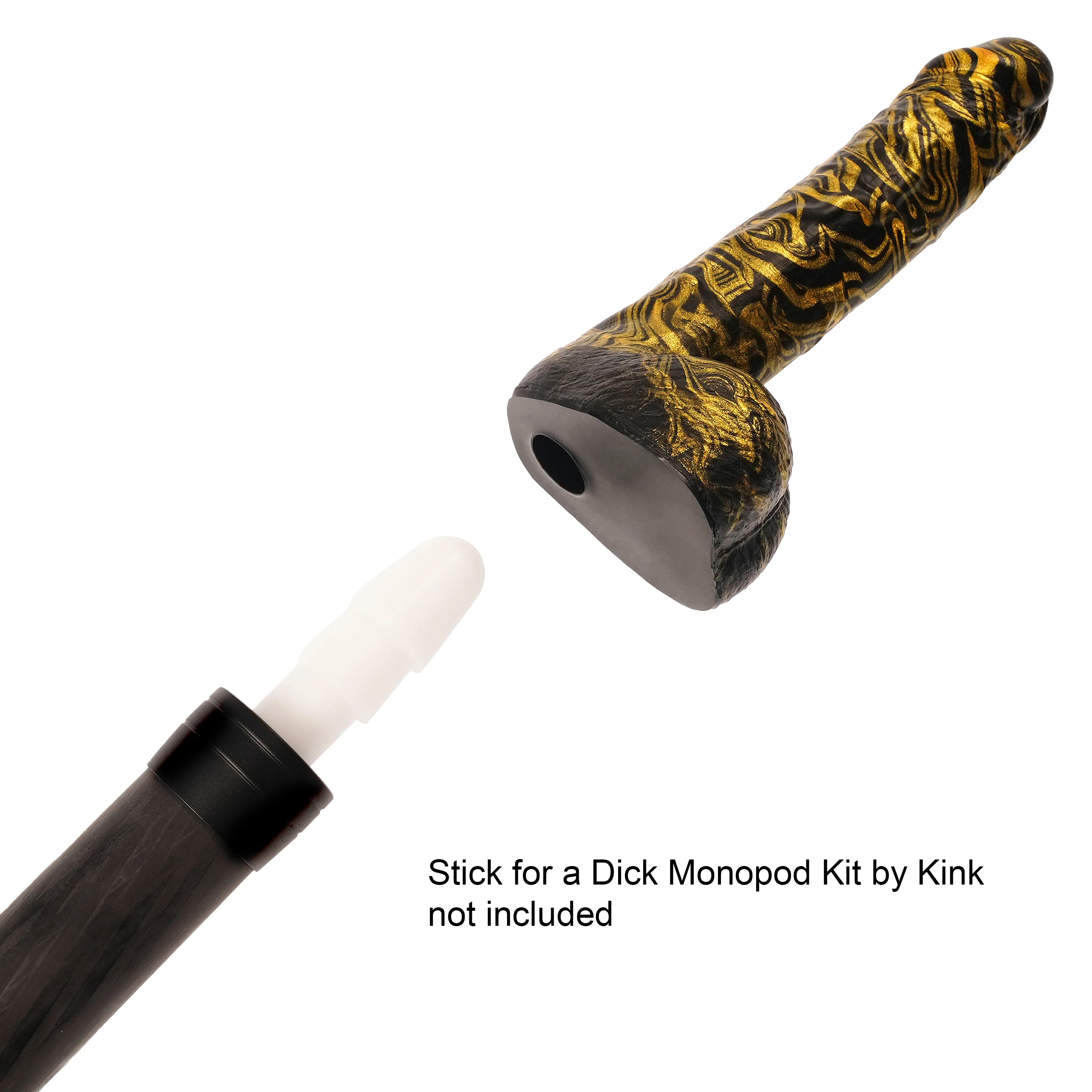 Fusion Rod 8.5” Silicone Dildo Vapor Gold by Kink - Image 3