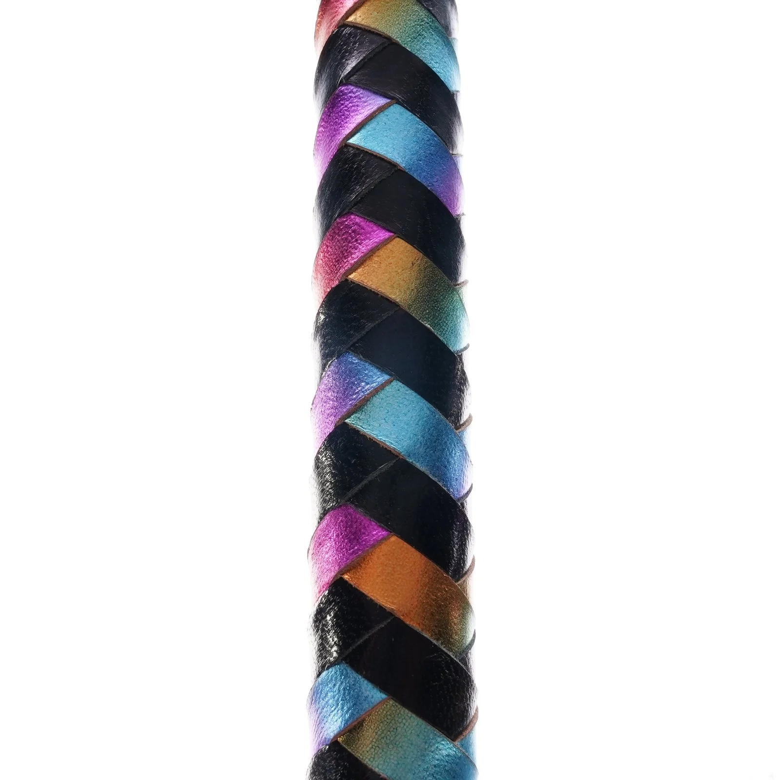 Holographic Rainbow Leather Flogger By Kink - Image 13