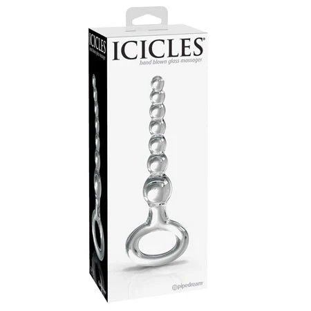 Pipedream Icicles No. 67 Beaded Glass Massager Clear - Image 2