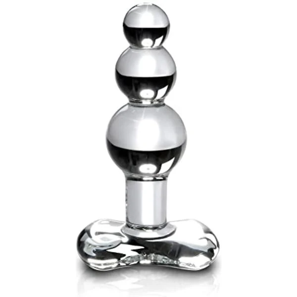 Pipedream Icicles No. 47 Beaded 4 in. Glass Anal Plug Clear