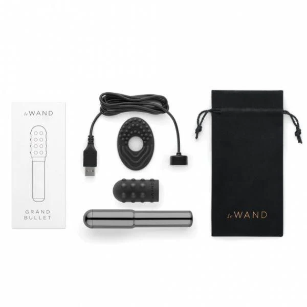 Le Wand Grand Bullet Rechargeable Vibrator - Black - Image 7
