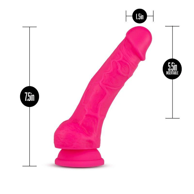 Elite 7.5 in. Silicone Dildo with Balls & Suction Cup - Image 4