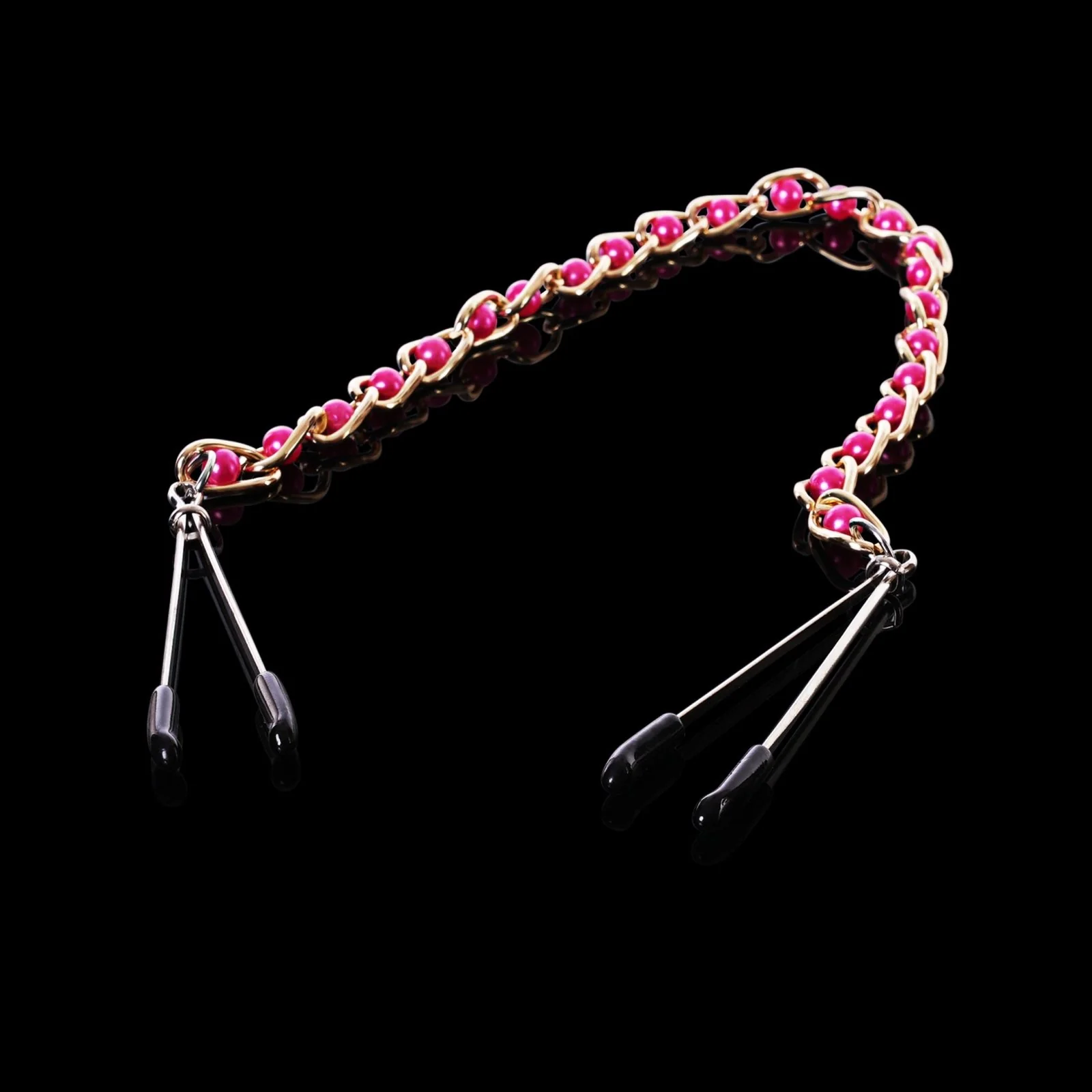 Nipple Clamps with Red Ball Chain By Kink - Image 2
