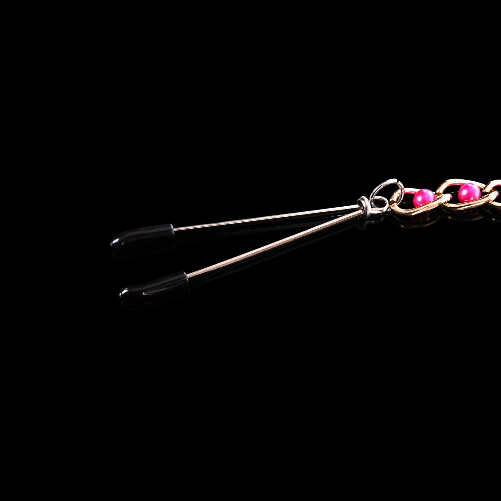 Nipple Clamps with Red Ball Chain By Kink - Image 3