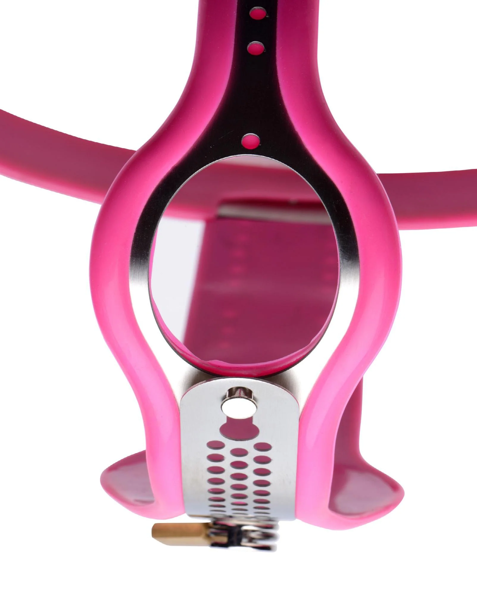 Stainless Steel Adjustable Female Chastity Belt - Pink - Image 7