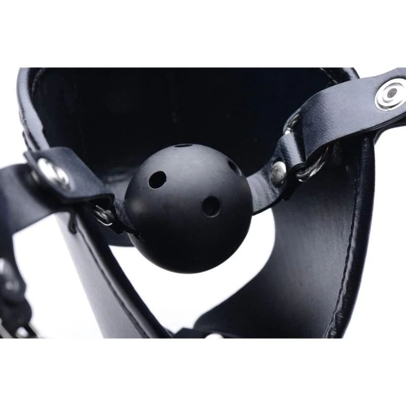 Pup Puppy Play Hood and Breathable Ball Gag - Image 3
