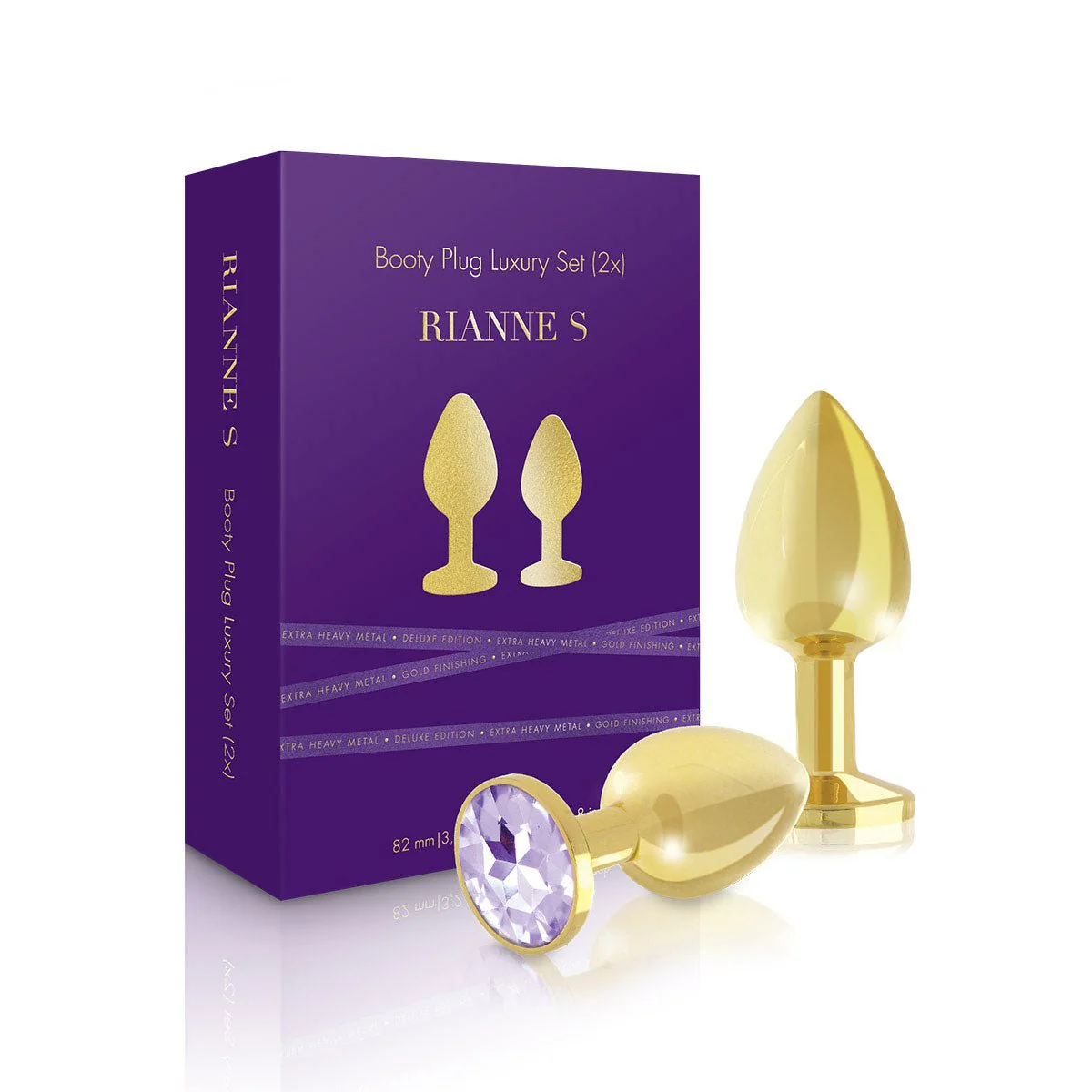 Rianne S Booty Plug Set 2-Pack - Gold - Image 12