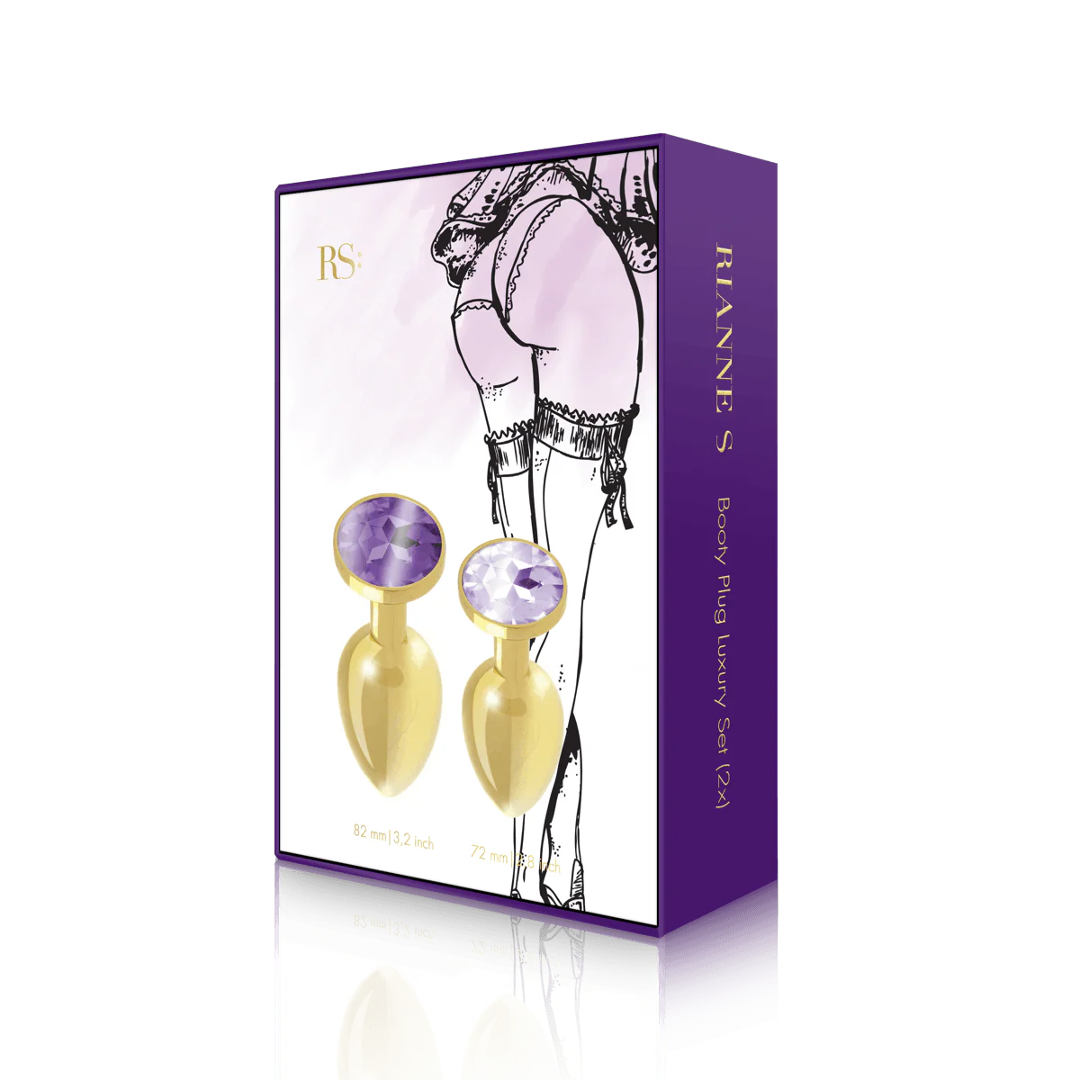 Rianne S Booty Plug Set 2-Pack - Gold - Image 4