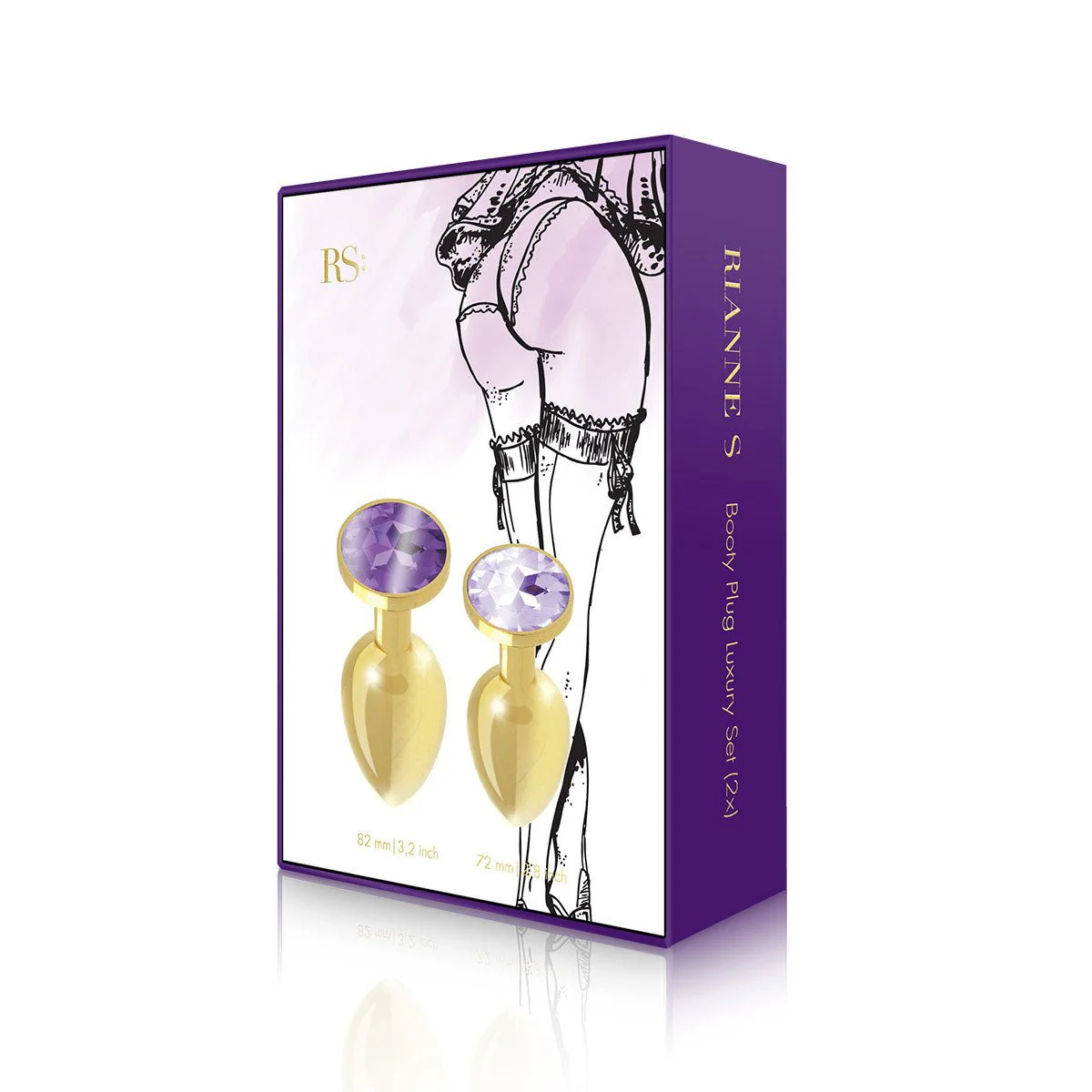 Rianne S Booty Plug Set 2-Pack - Gold - Image 8