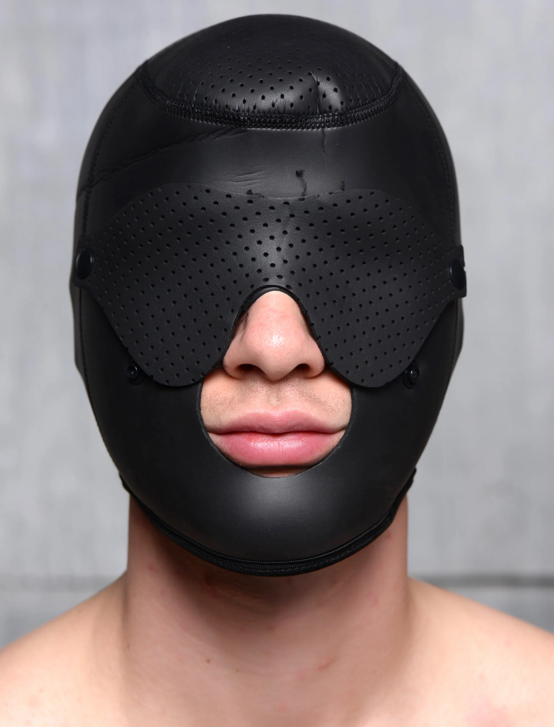 Sensory Deprivation Hood With Removable Blindfold and Mouth Piece - Image 11
