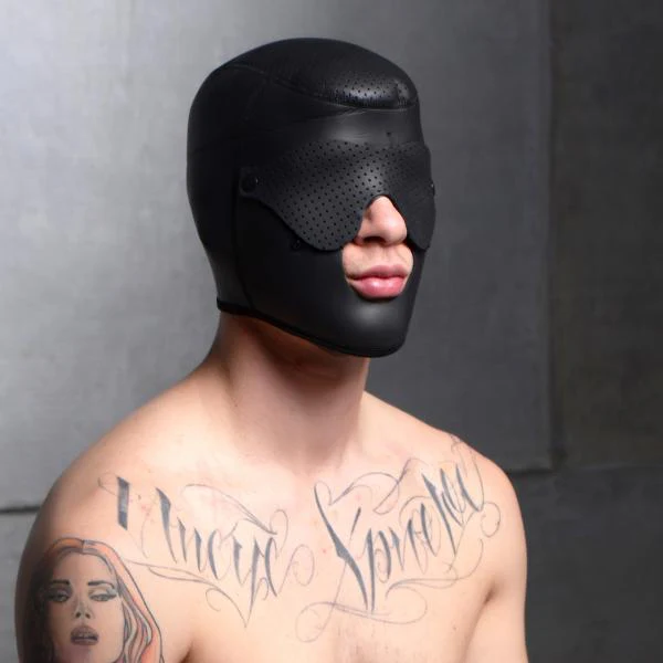 Sensory Deprivation Hood With Removable Blindfold and Mouth Piece - Image 3