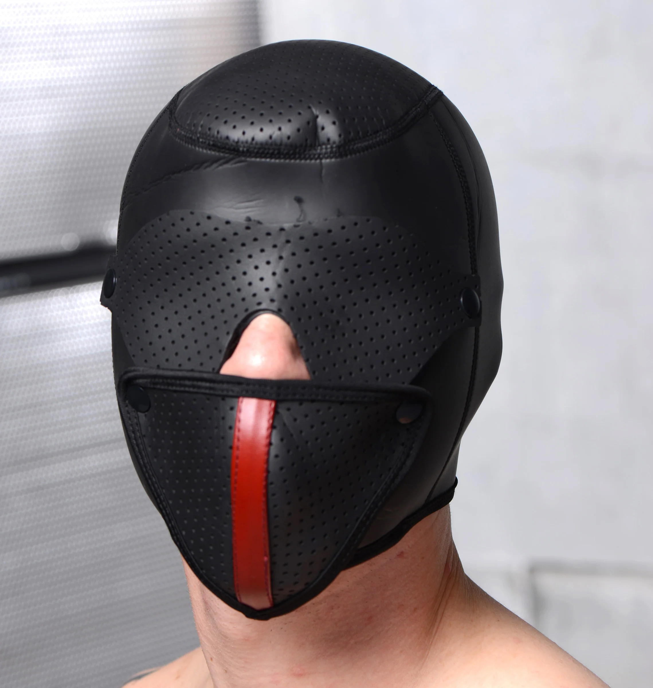 Sensory Deprivation Hood With Removable Blindfold and Mouth Piece - Image 7