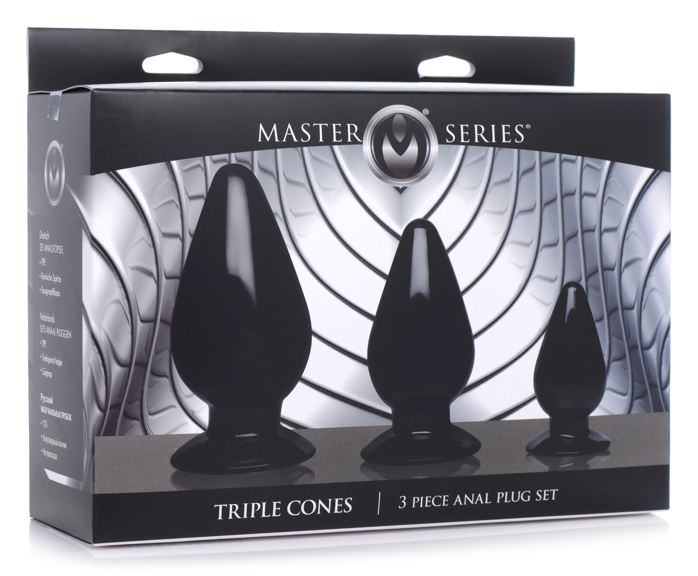 Triple Cones 3 Piece Anal Plug Set - Image 5