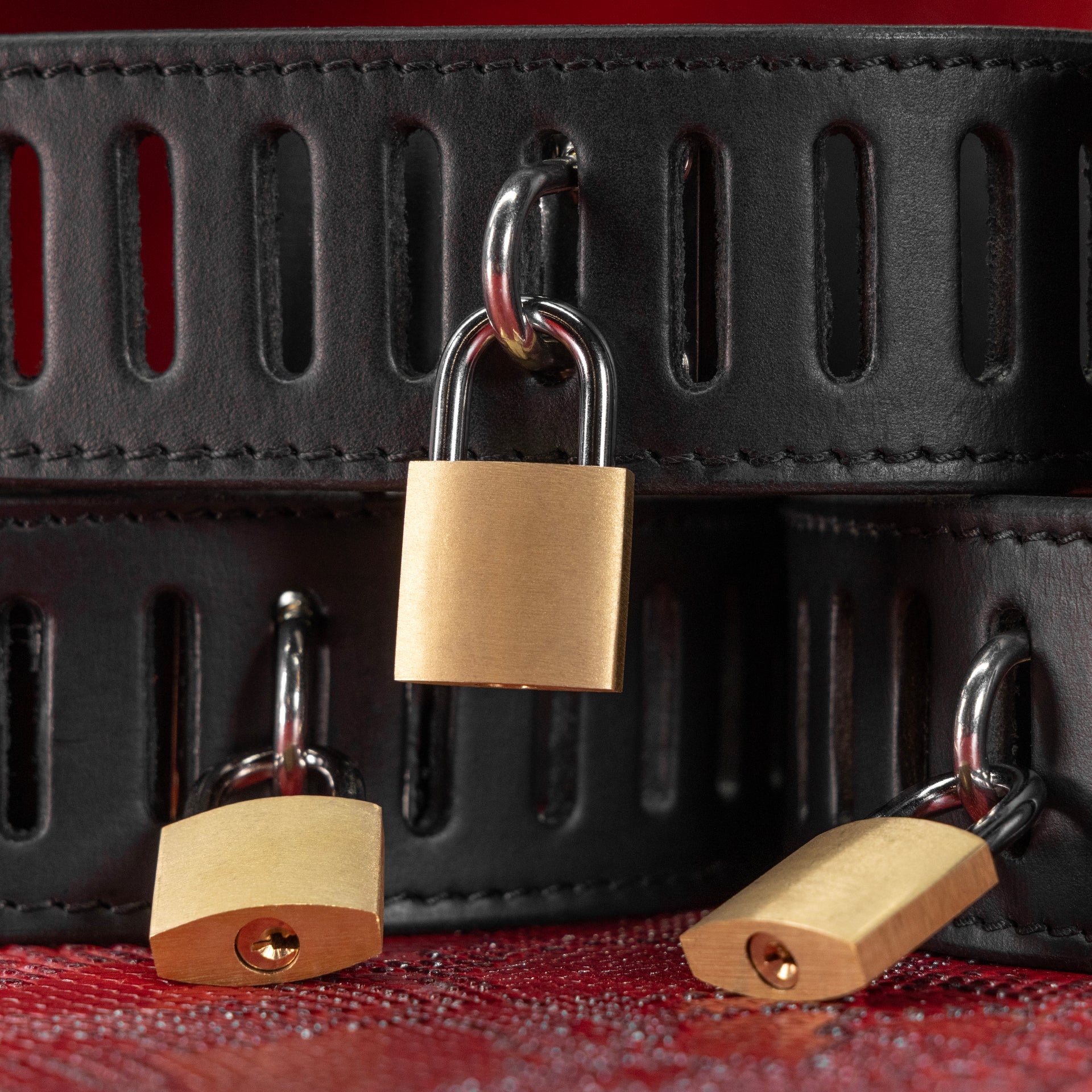 Secure Leather Bondage Seven Piece Restraint Set - Image 5