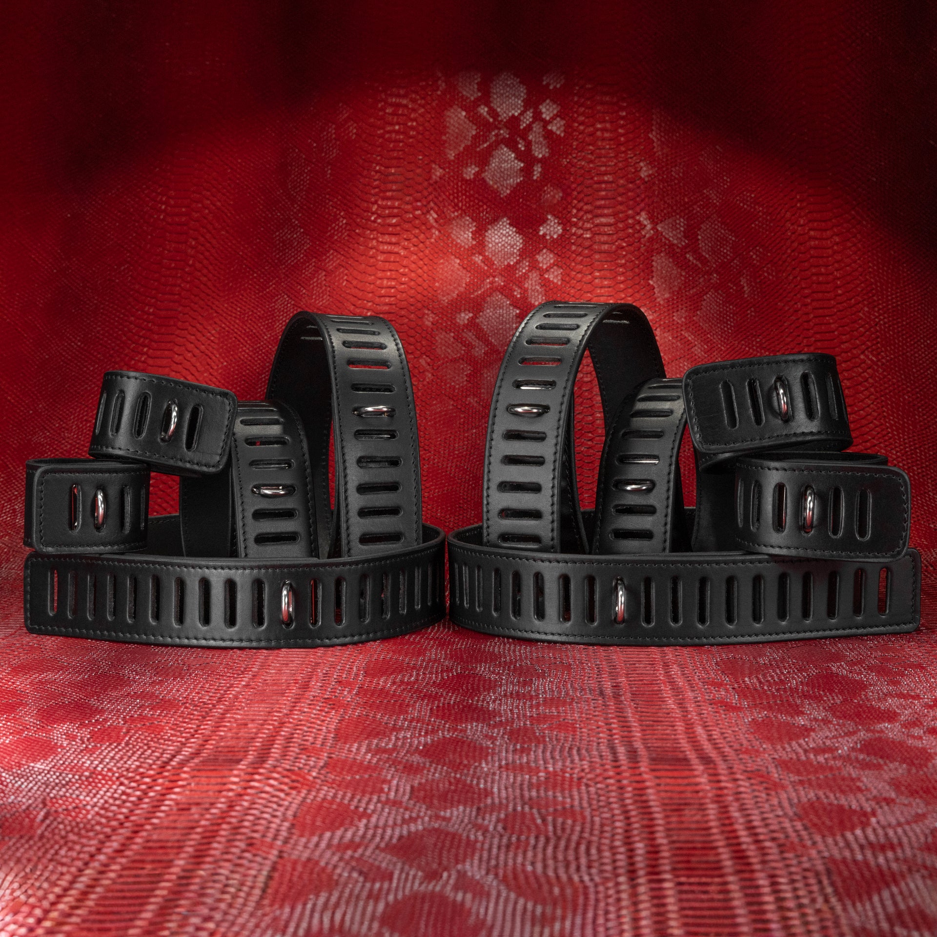 Secure Leather Bondage Ten Piece Restraint Set - Image 6
