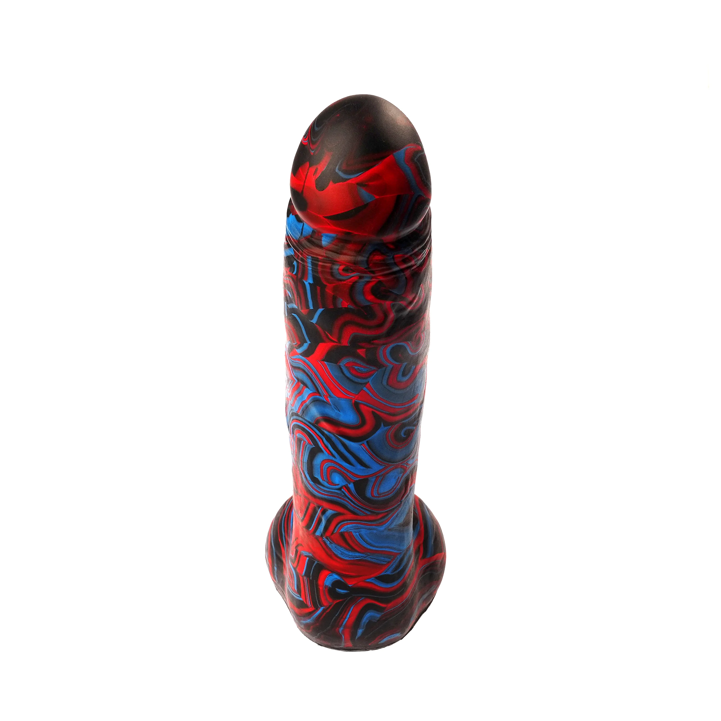 Shadowcaster 8" Silicone Dildo Vapor Blue and Red by Kink - Image 2