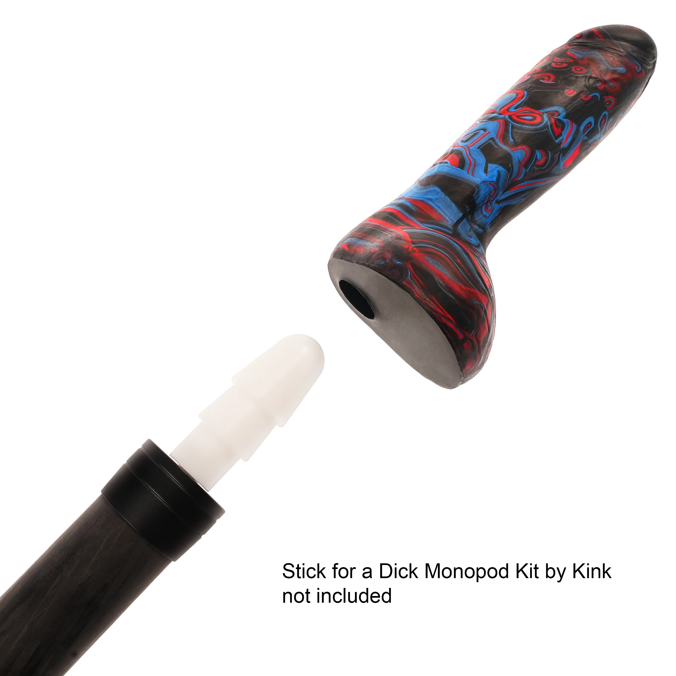 Shadowcaster 8" Silicone Dildo Vapor Blue and Red by Kink - Image 3
