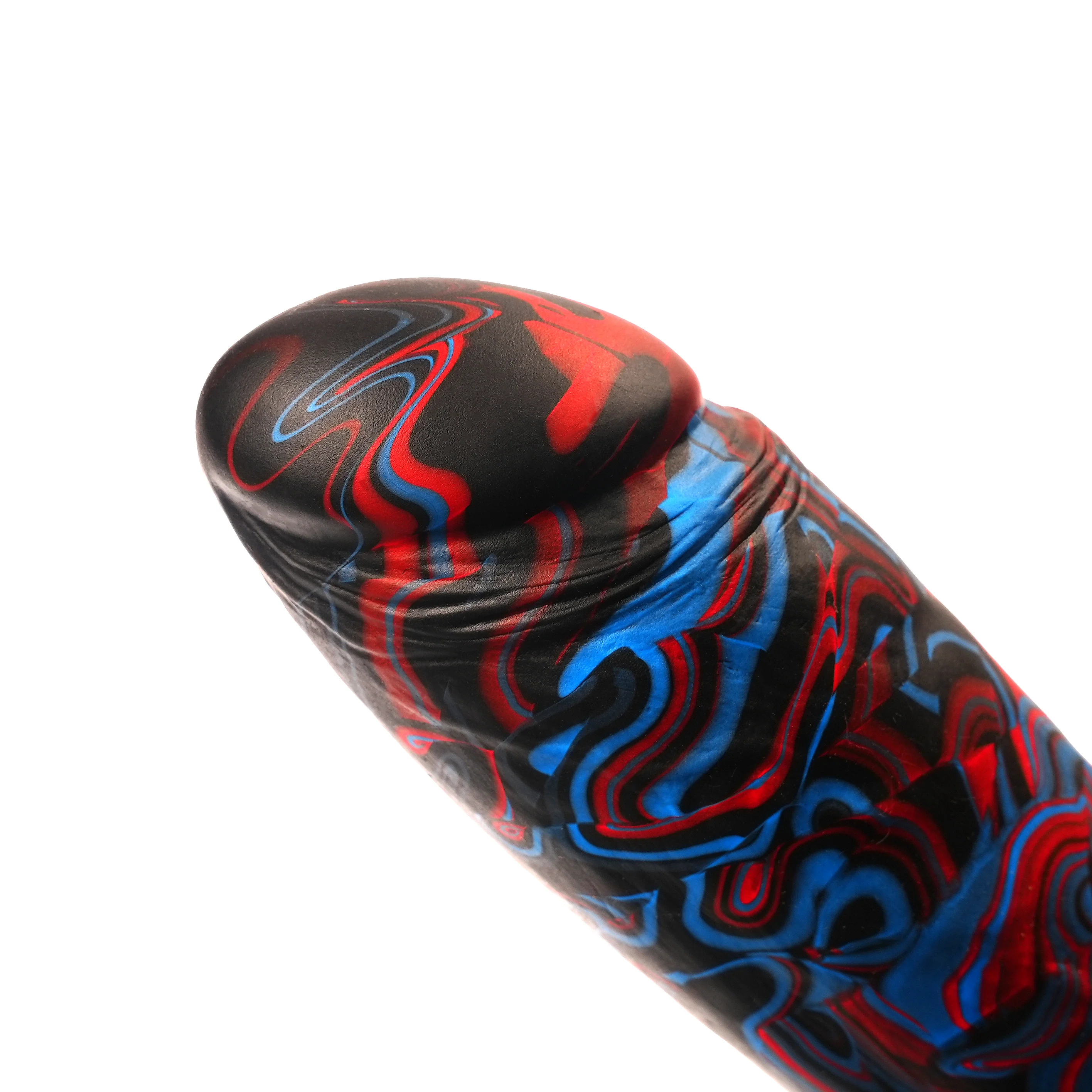 Shadowcaster 8" Silicone Dildo Vapor Blue and Red by Kink - Image 5