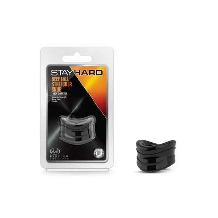 Blush Stay Hard Beef Ball Stretcher Snug 1 in. Black - Image 3