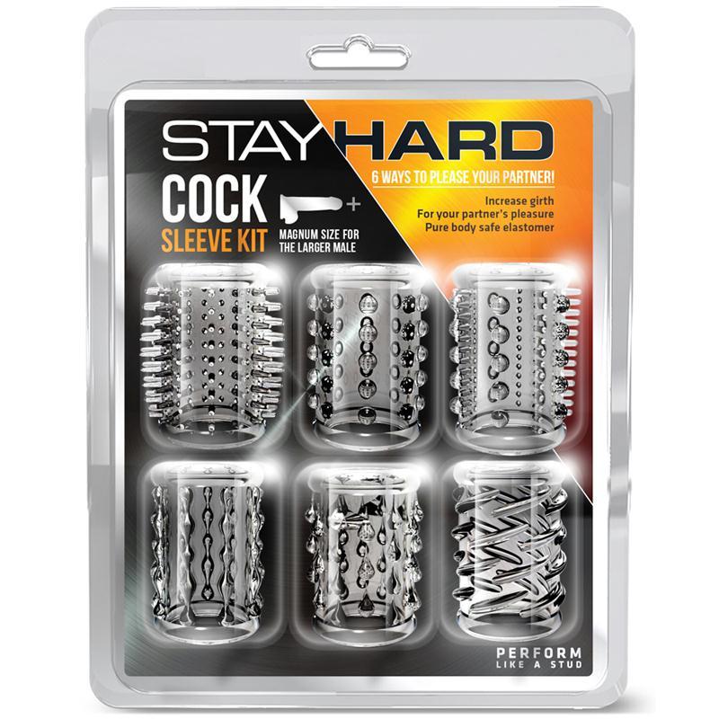 Blush Stay Hard 6-Piece Cock Sleeve Kit Clear - Image 4