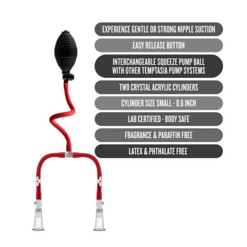 Blush Temptasia Nipple Squeeze Pump System - Image 4