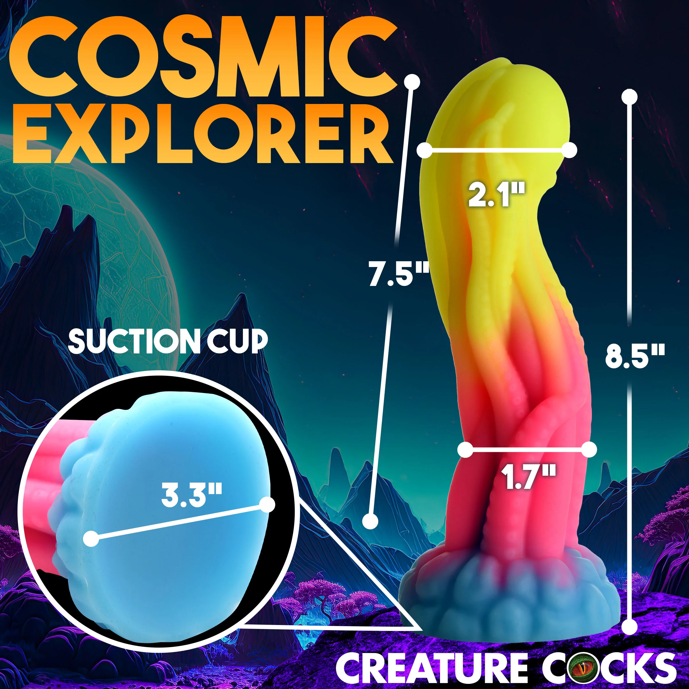 Alien Glow-In-The-Dark Fantasy Dildo - Image 3