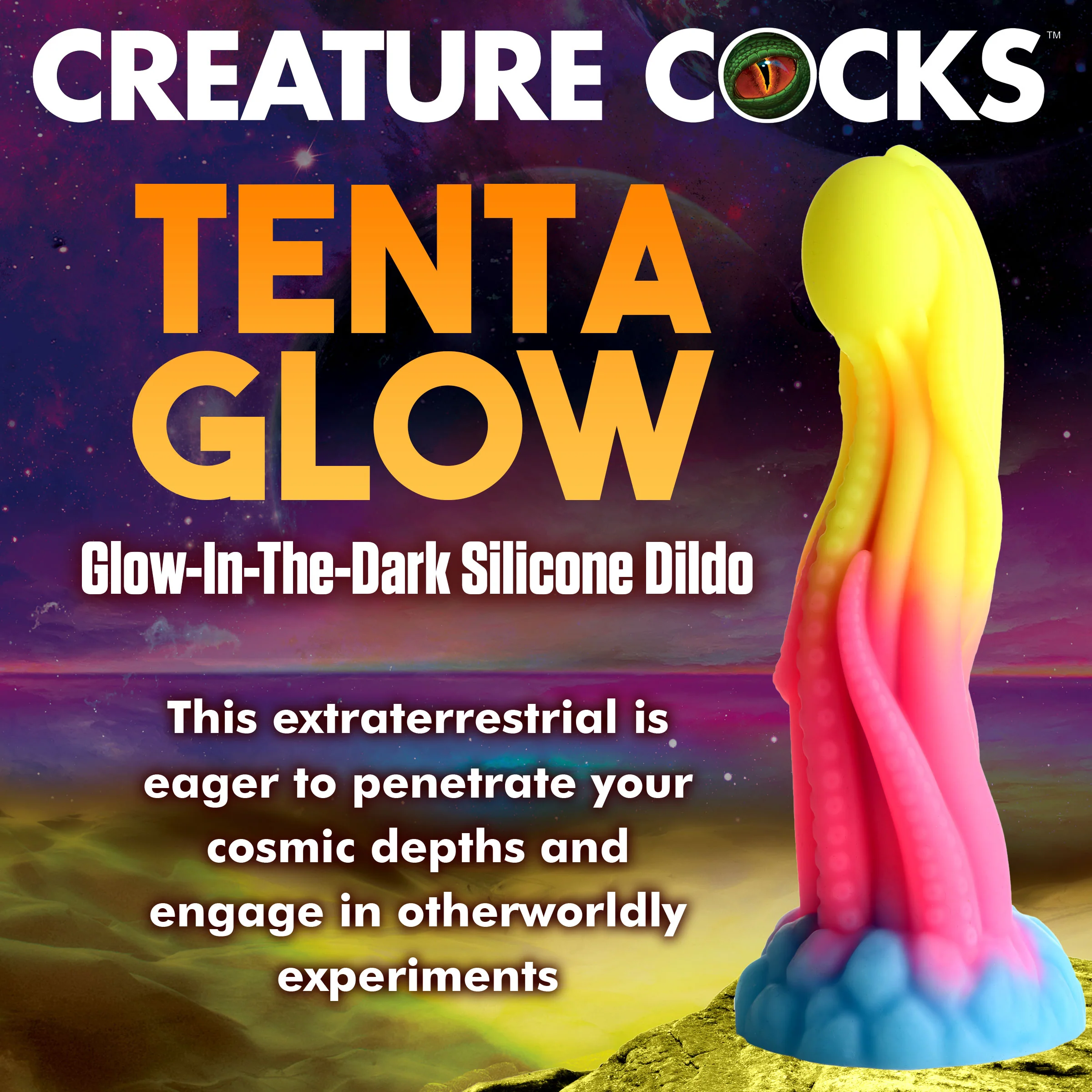 Alien Glow-In-The-Dark Fantasy Dildo - Image 5