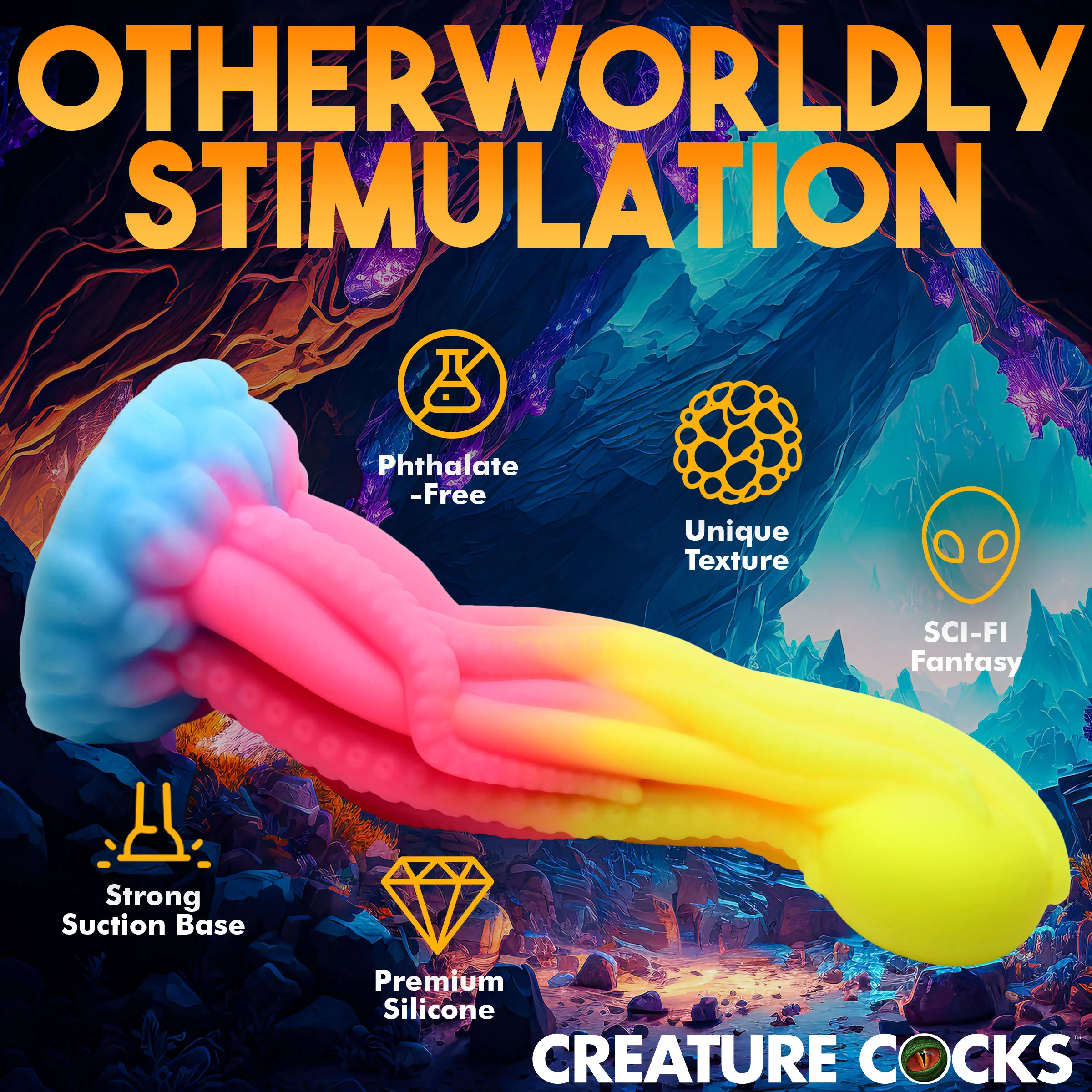 Alien Glow-In-The-Dark Fantasy Dildo - Image 8