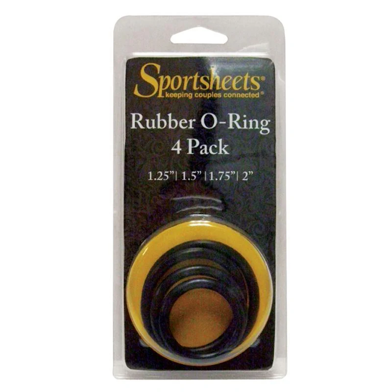 Sportsheets Rubber O-Ring 4-Pack Black - Image 2