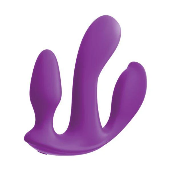 Pipedream 3Some Total Ecstasy Triple Stimulation Silicone Vibrator Purple - Image 4